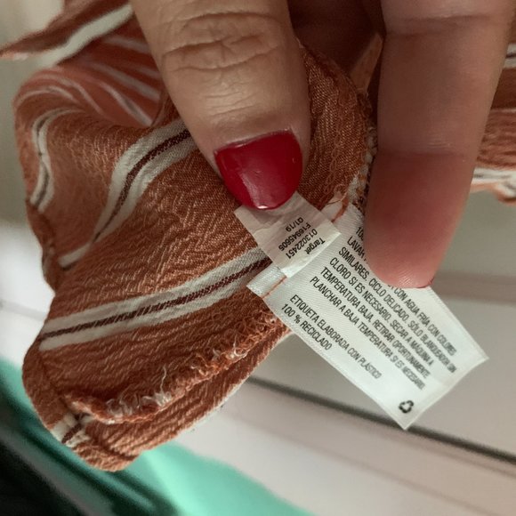 Striped Orange and White Tank Top - Picture 6 of 6